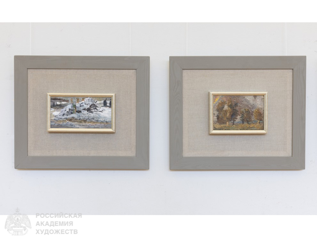 Фрагмент экспозиции «От ощущений к истине» Николая Тужилина в залах РАХ (Москва, Пречистенка, 21). Фото: Виктор Берёзкин, пресс-служба РАХ. 2026