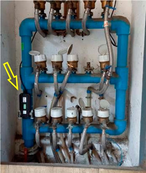 Устройство от накипи Фазис установили на водоразборный узел на вводе в дом