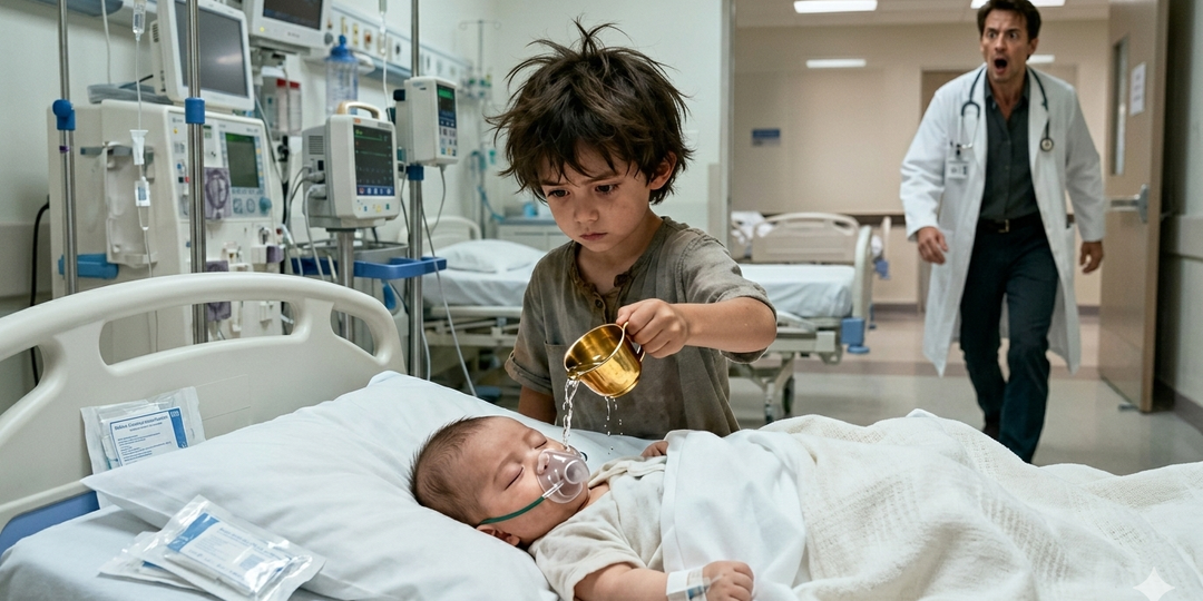 «Сыну миллионера дали всего пять дней жизни… но бедная девочка окропила его святой водой…»