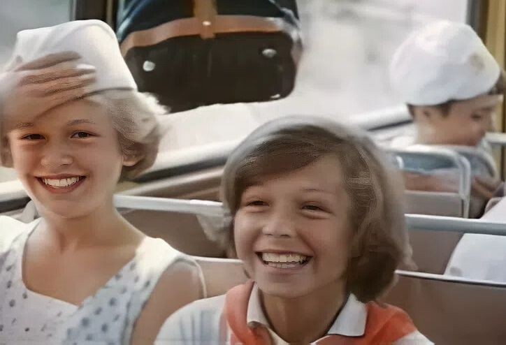 Елена Аржаник (справа) в фильме «Пятёрка за лето».