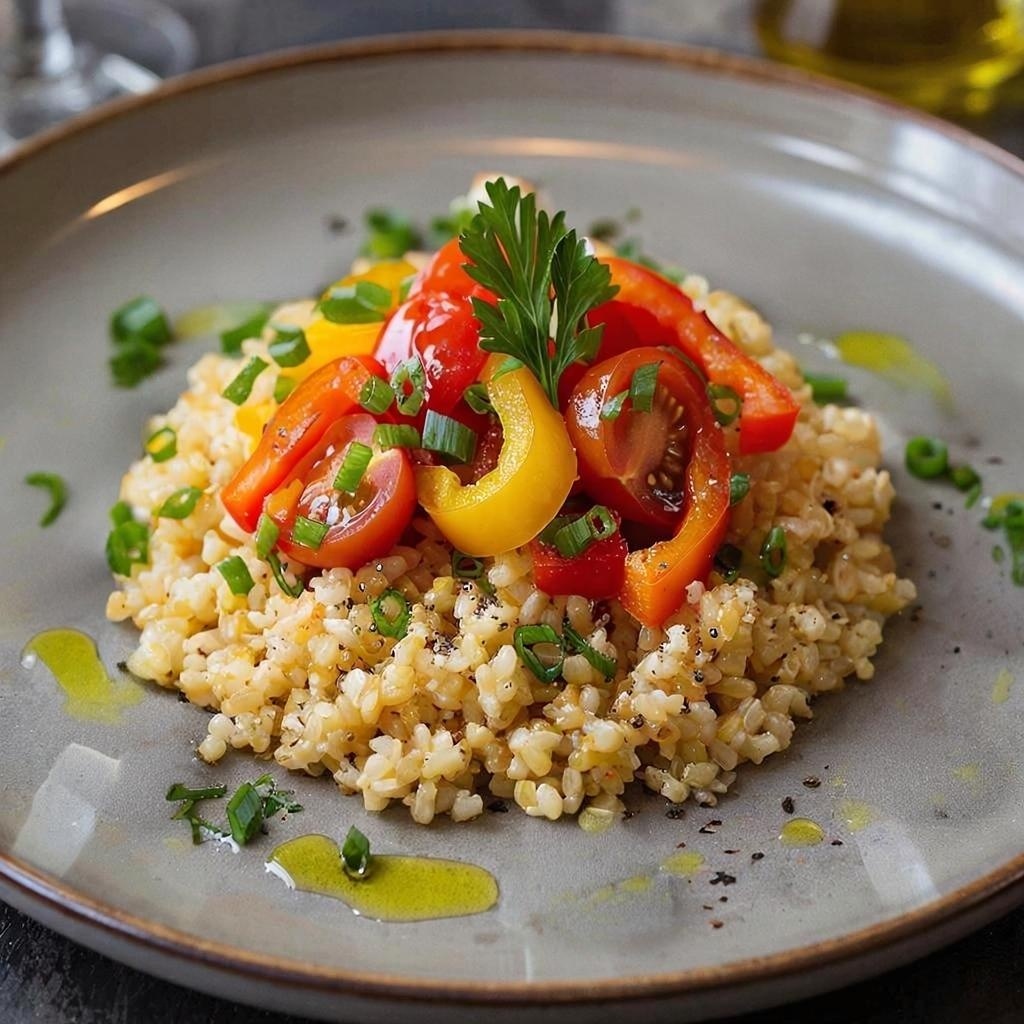 Полба с овощами