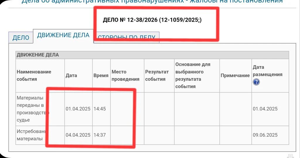 рисунок 2 (движение дела в суде)