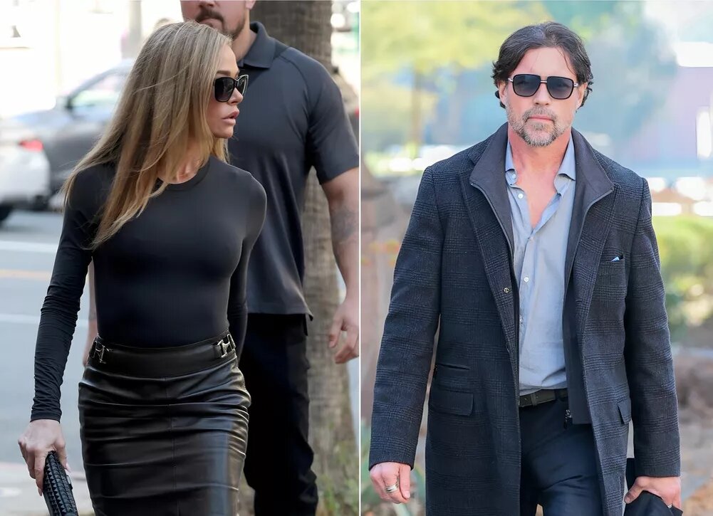    Дениз Ричардс и Аарон Файперс встретились лицом к лицу на бракоразводном процессе