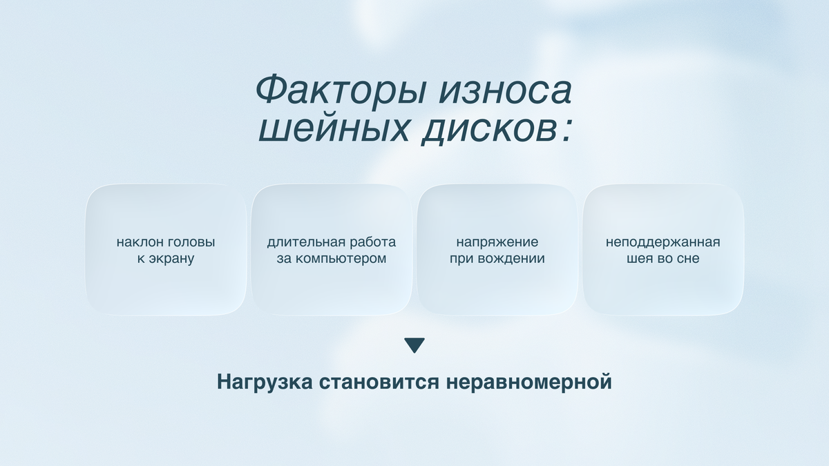 Факторы износа шейных дисков