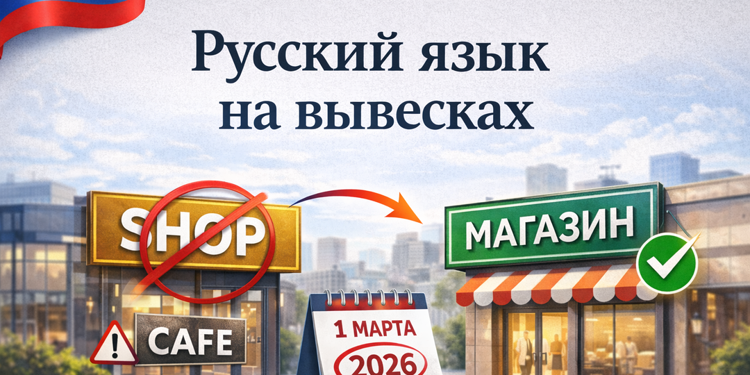 Русский язык на вывесках: что именно меняет новый закон и кого это коснется?