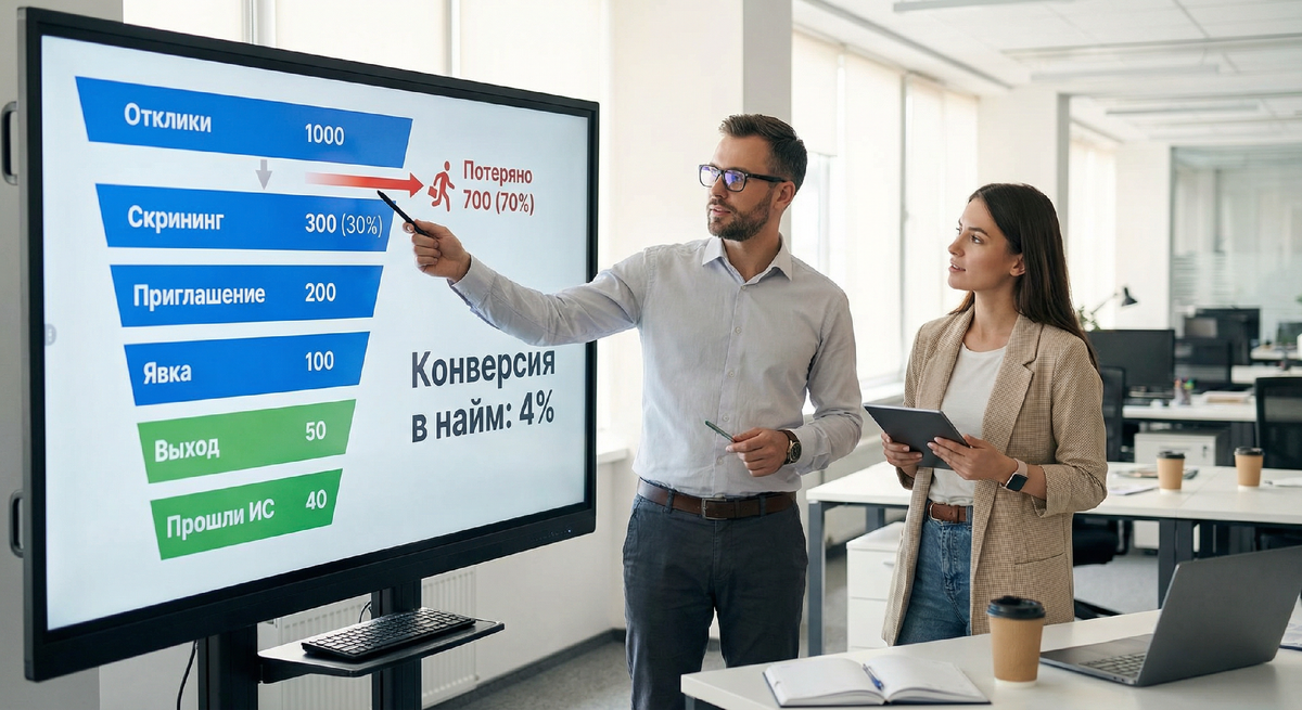 Воронка найма, упрощенная версия.