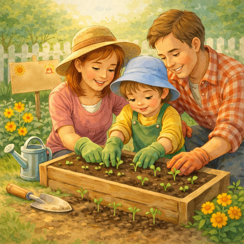     Детский огород: вместе сажаем, вместе растем