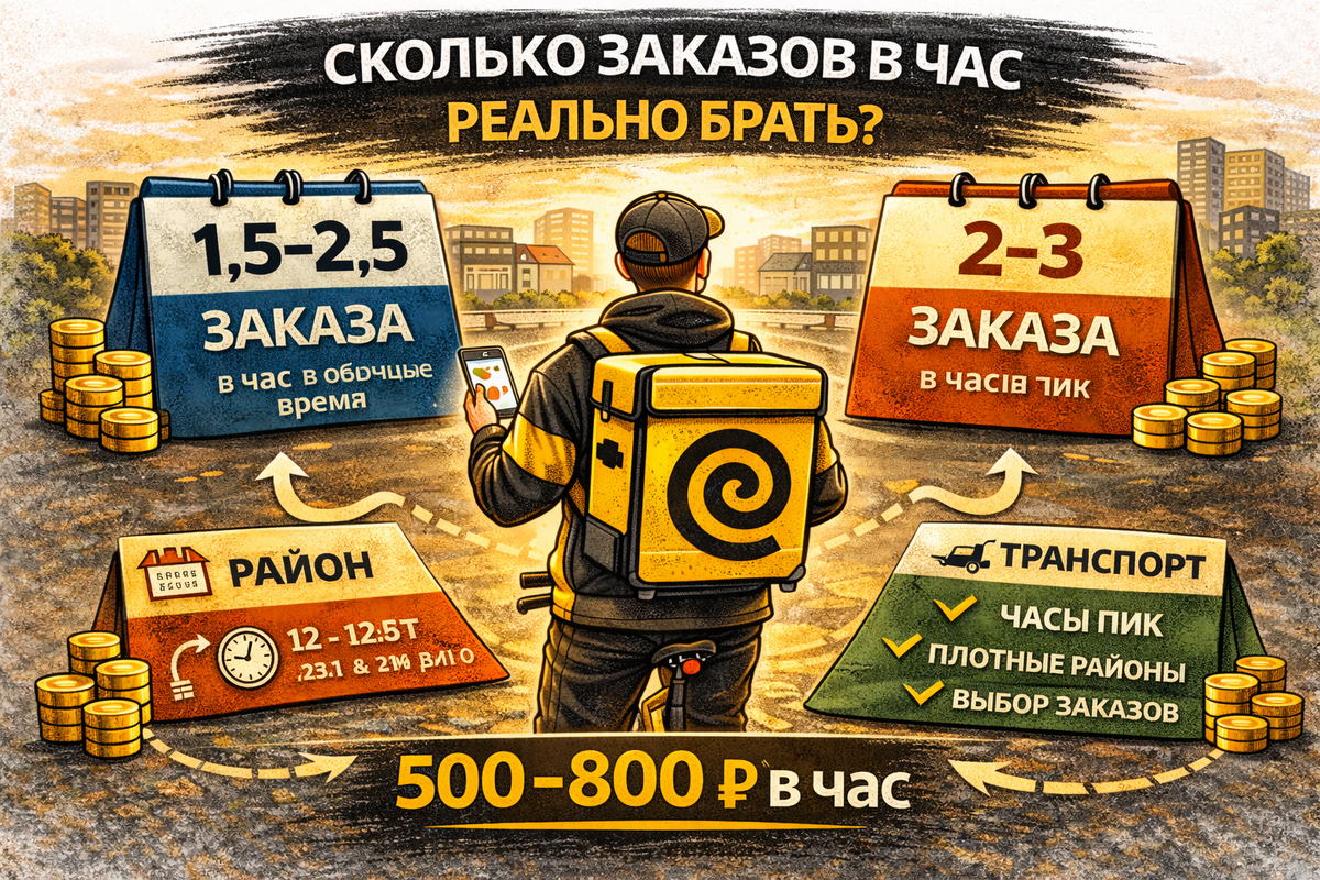 Сколько заказов в час