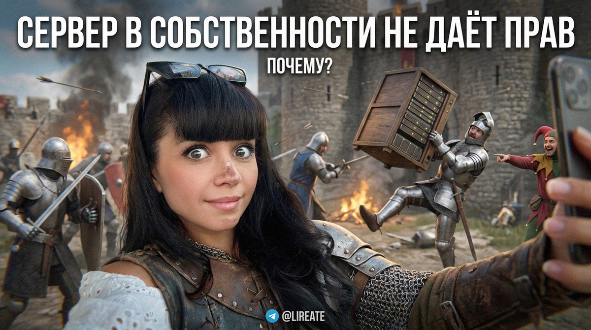    Обсуждение прав на программное обеспечение в контексте владения сервером Лирейт