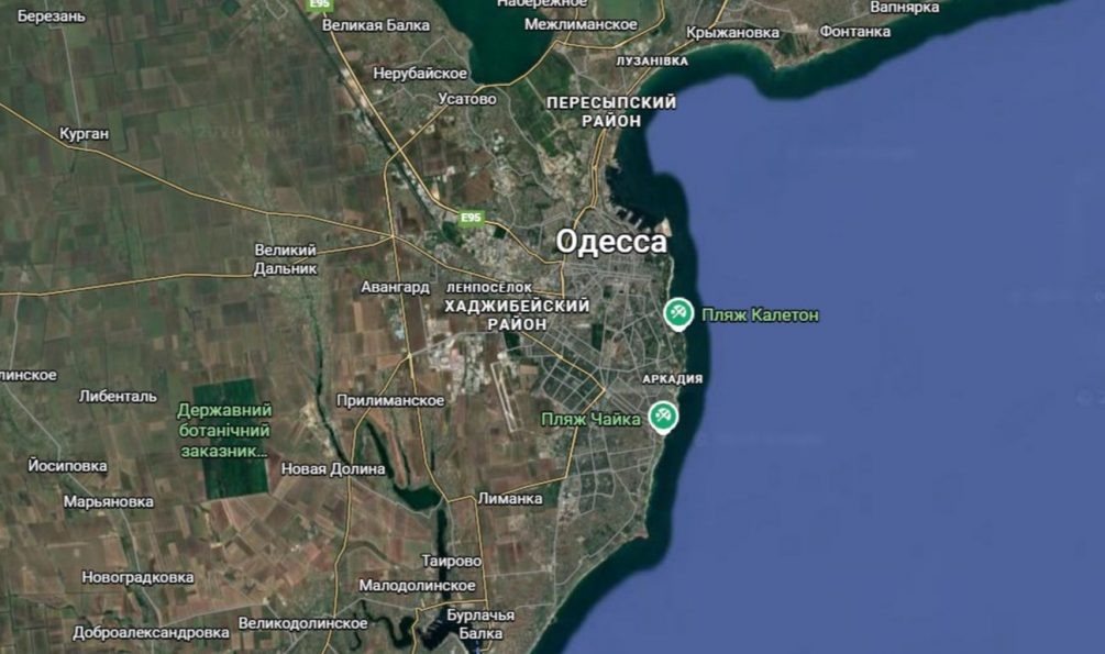   Одесса на карте. Иллюстрация: гугл карты