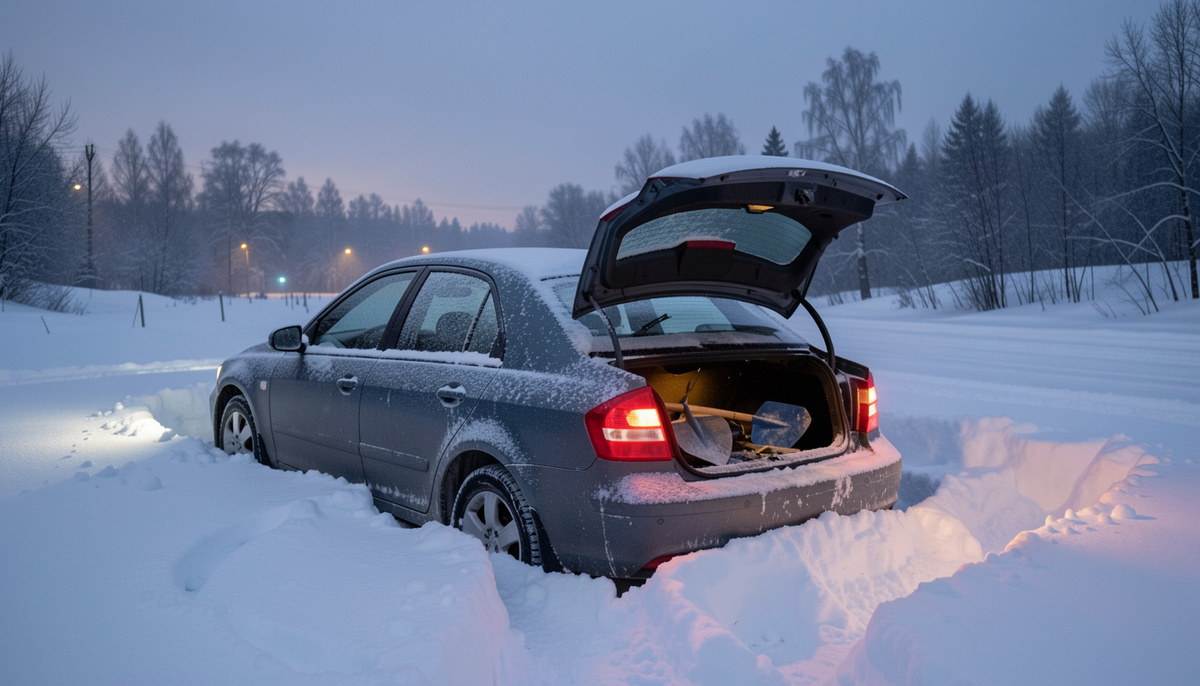 Выбираемся из глубокого снега