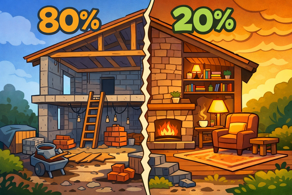 80% бюджета уходит в «коробку». А жить вы потом будете в тех 20%