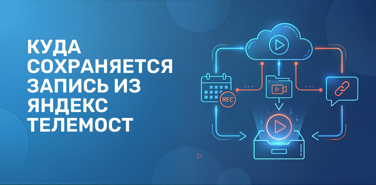 Куда сохраняется Яндекс Телемост