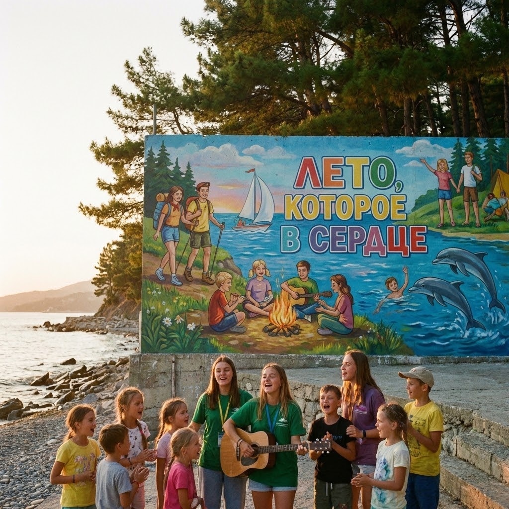 Художественная роспись в приморском детском лагере