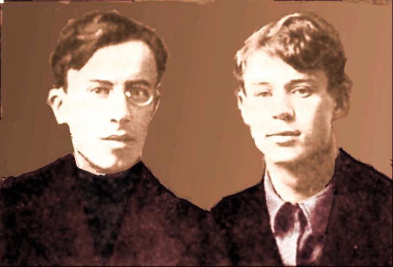Поэты Леонид Каннегисер и Сергей Есенин.