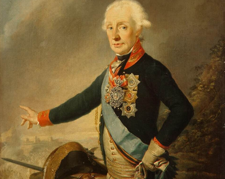Фрагмент портрета Суворова, 1799 г. Худ. Йозеф Крейцингер