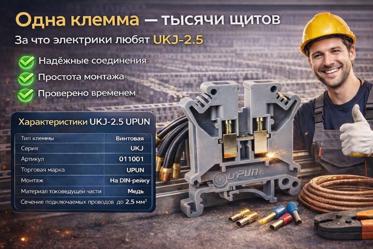 Винтовая клемма UKJ-2.5 мм