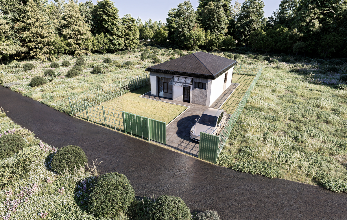 Новый проект современного дома — 75 м²