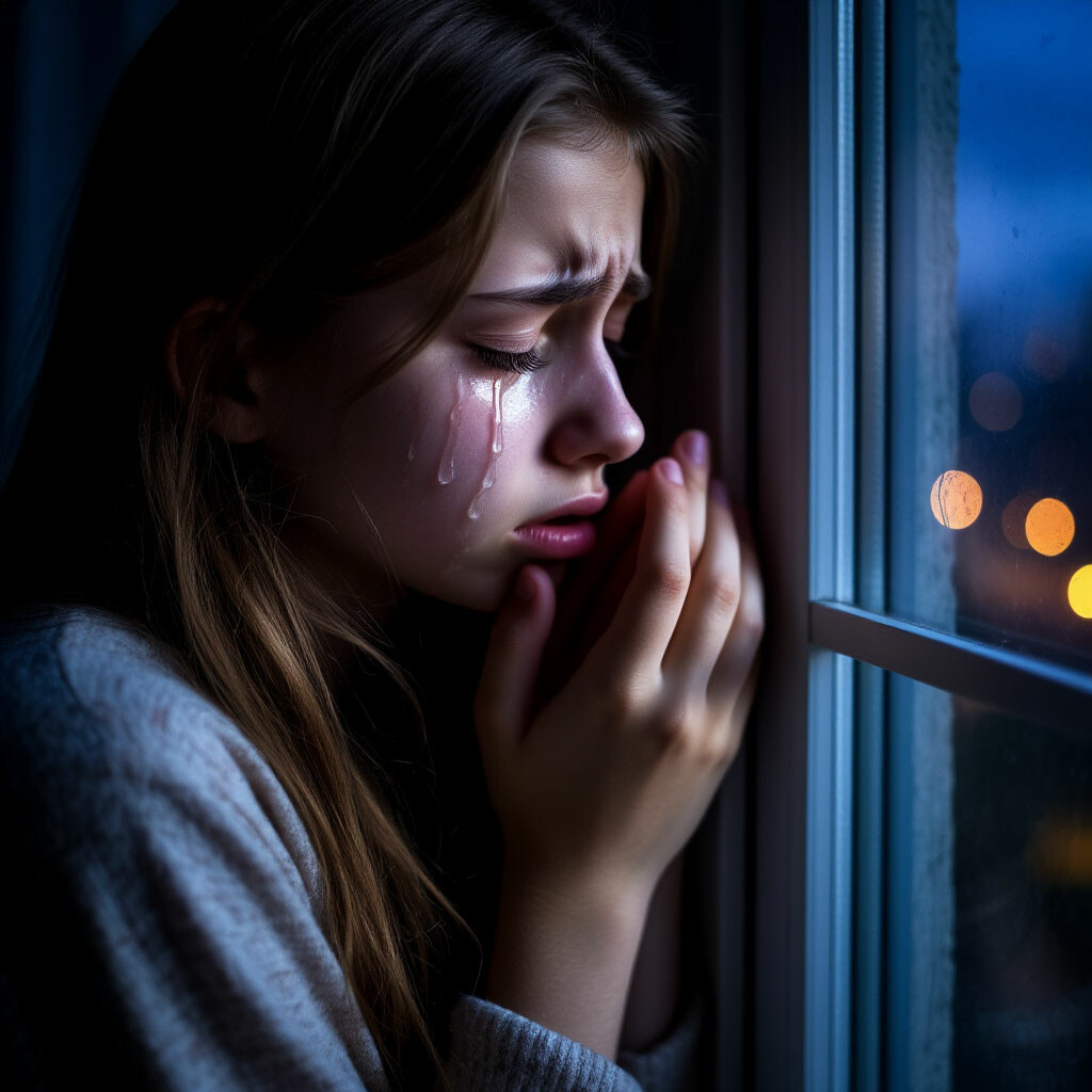 Девушка в слезах