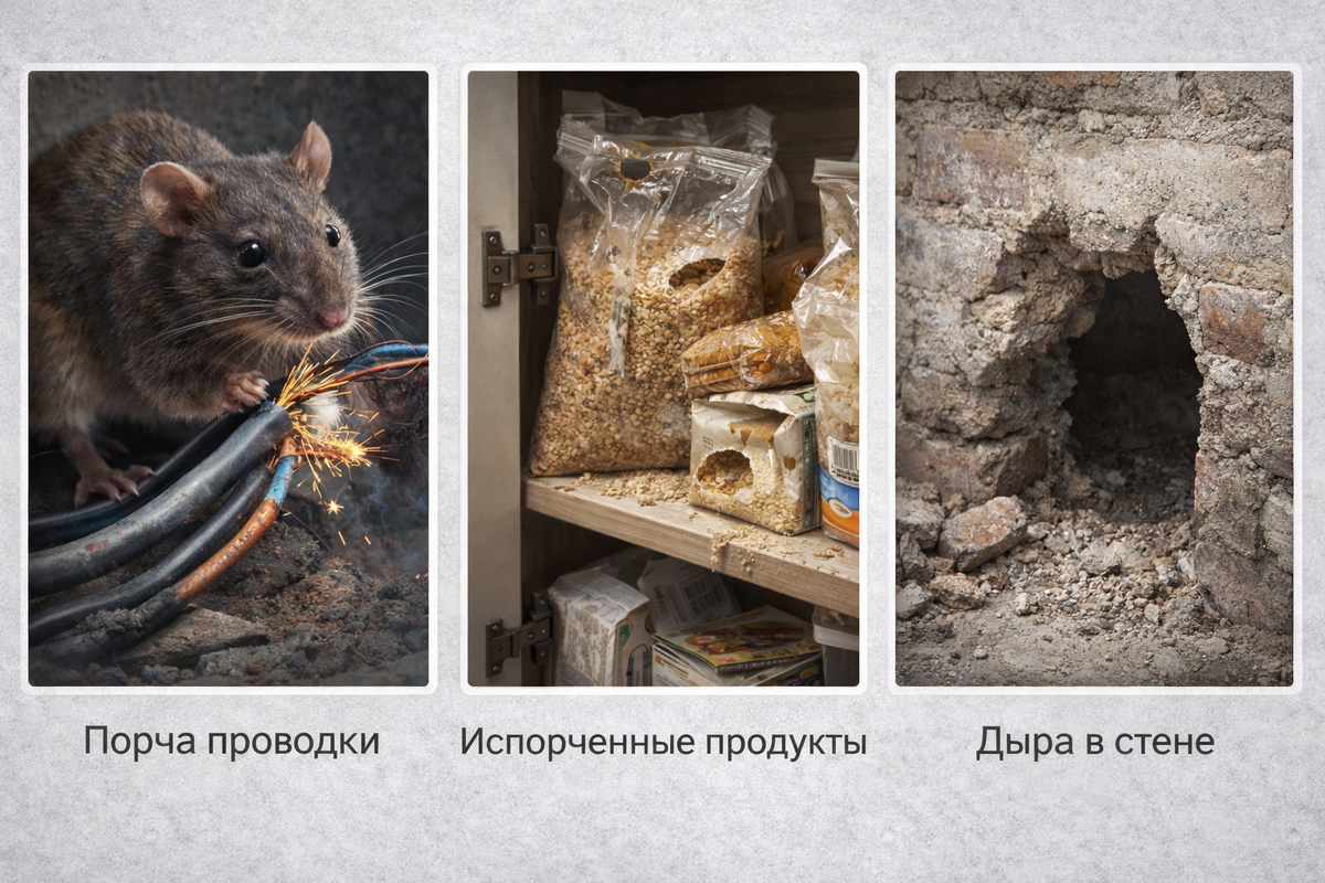 Факторы, подтверждающие присутствие крыс