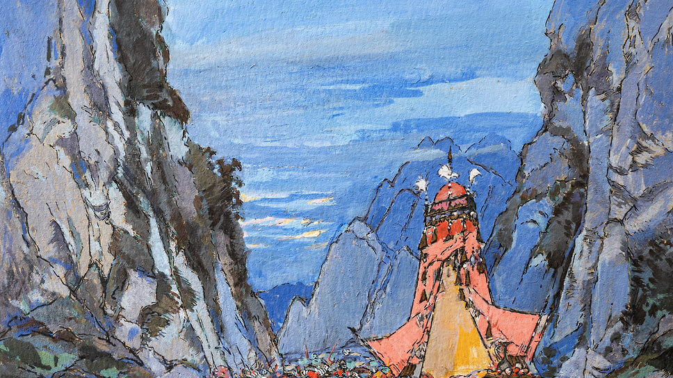 Константин Коровин. Эскиз декорации к опере «Золотой петушок». 1934 .📷Фото: предоставлено пресс-службой Центра художественной экспертизы им. И. Е. Репина