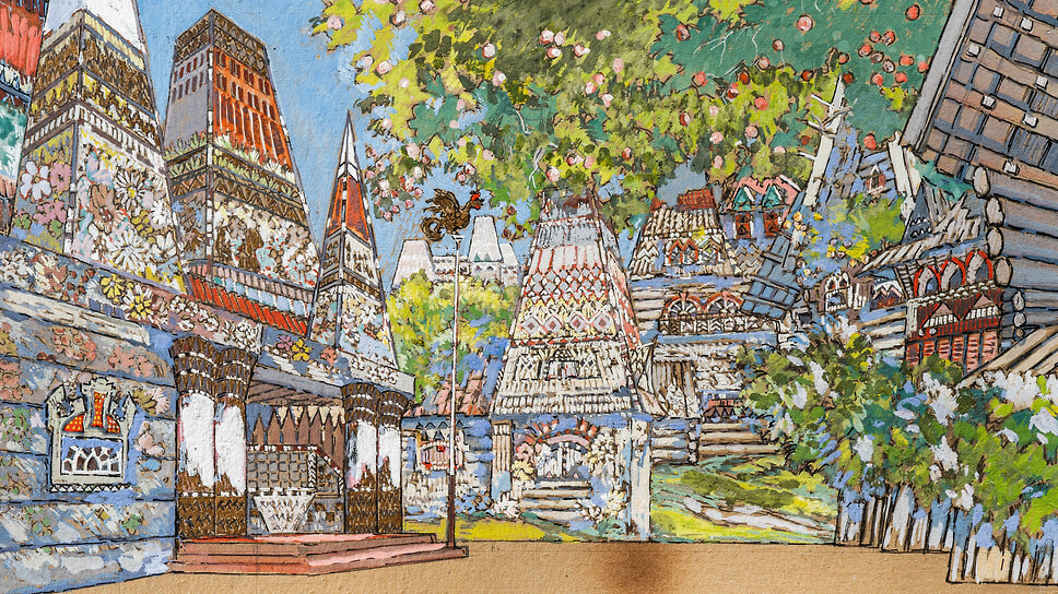 Константин Коровин. Эскиз декорации к опере «Золотой петушок», 1934.📷Фото: предоставлено пресс-службой Центра художественной экспертизы им. И. Е. Репина