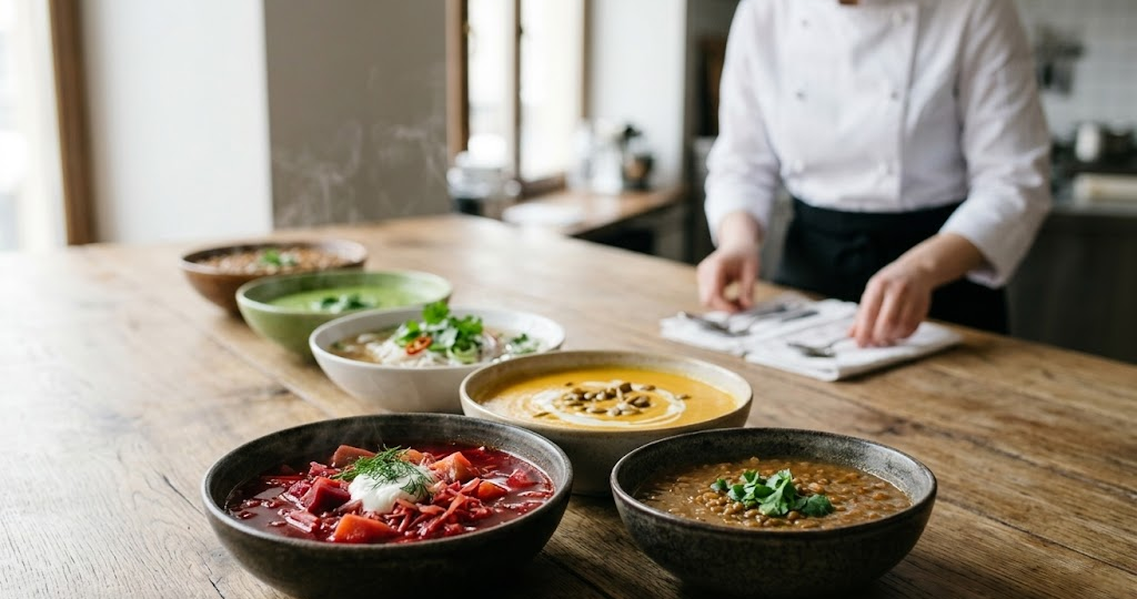 Как подать 5 видов изысканных супов, имея одного повара: Эволюция суповых основ