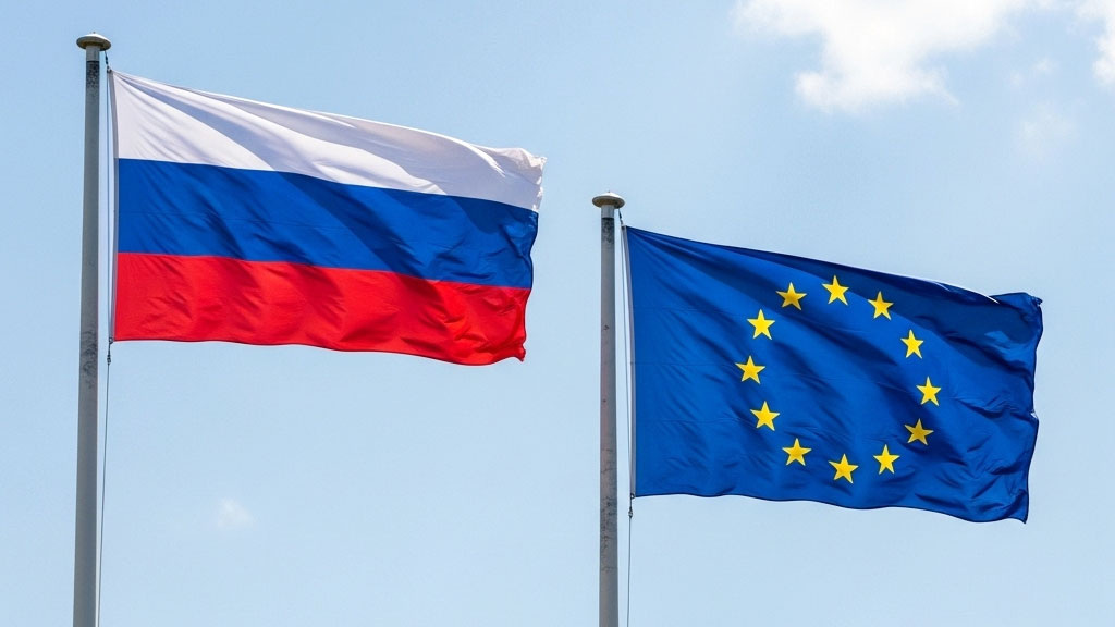    Флаг России и ЕС (ИИ)