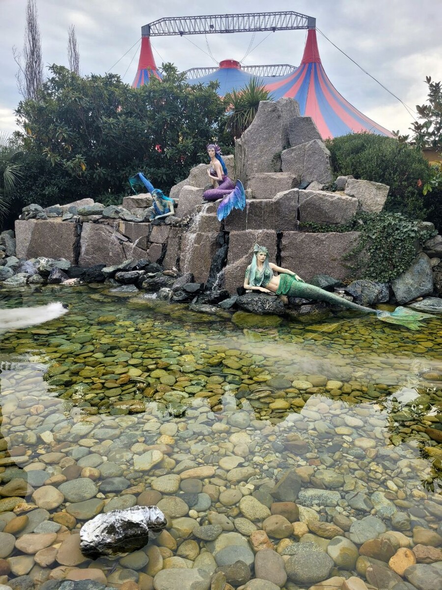 Есть в Сочи Парке и фотозона с русалочками
