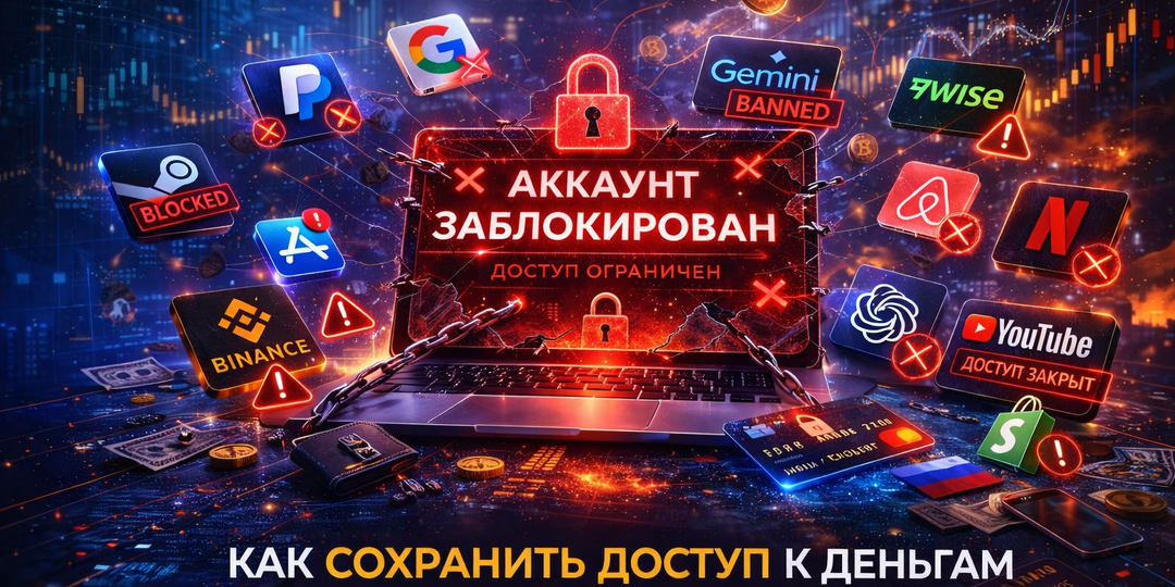 Почему зарубежные аккаунты начали блокировать: как не потерять доступ к деньгам и сервисам
