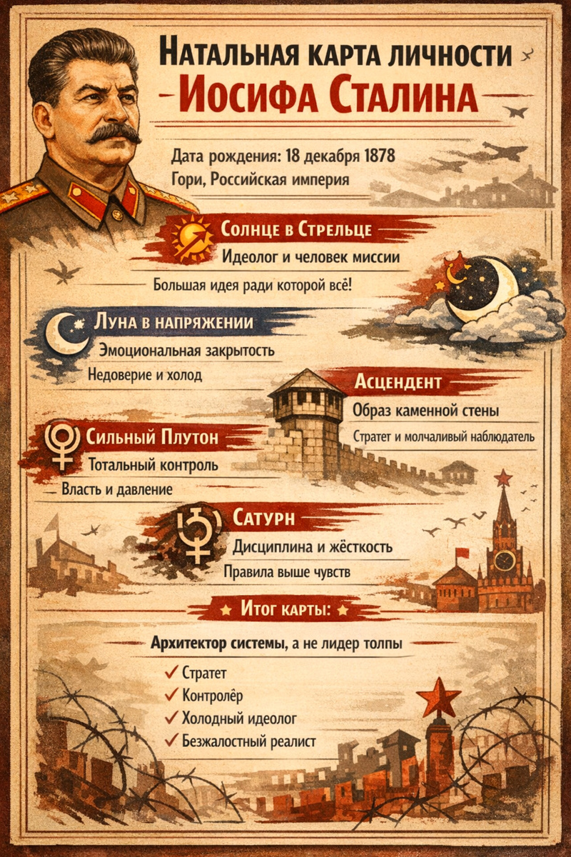 Натальная карта Иосиф Сталин