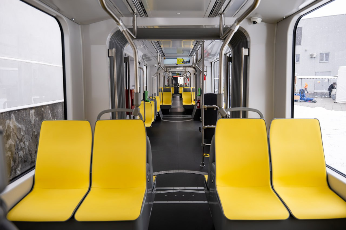 Внутри трамвая ForCity Classic 49T от Skoda Group для Бергамо. Источник: Skoda Group