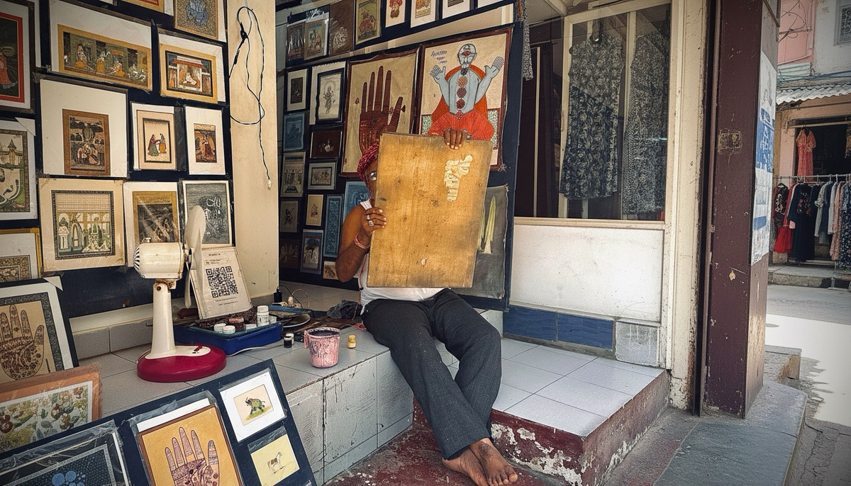 Местный художник.