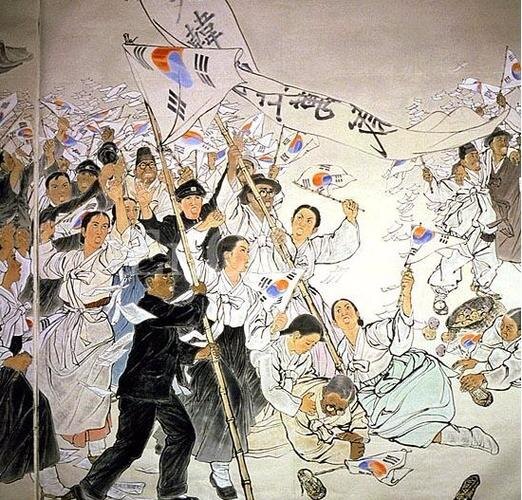 картина демонстрации автор неизвестен