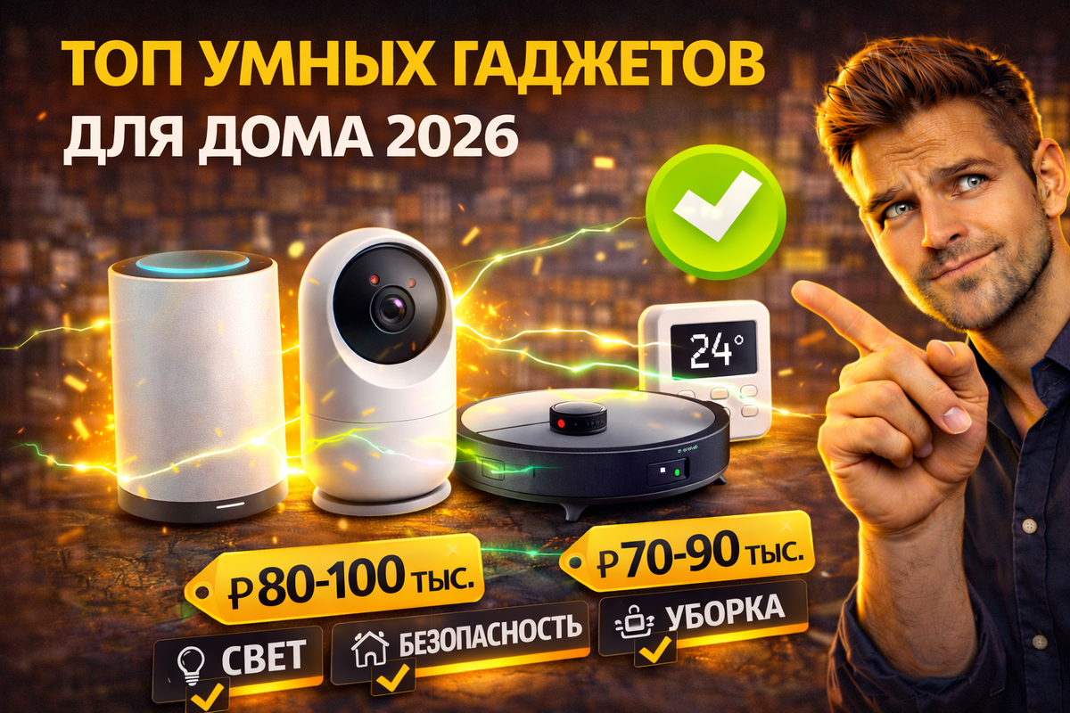 🚀 Топ умных гаджетов для дома 2026: умные лампы, роботы-пылесосы, камеры и термостаты! Умный дом будущего уже здесь — автоматизация, безопасность и комфорт. Выберите лучшее для себя в 2026 году! #УмныйДом #Гаджеты2026