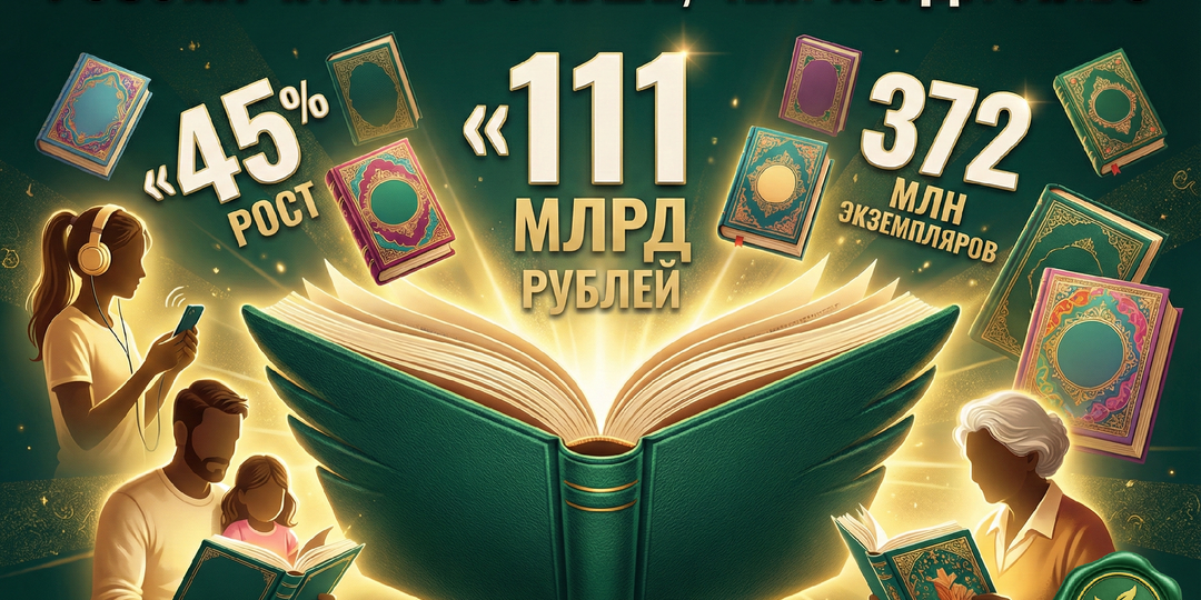 Книжный рынок России 2025: 111 млрд рублей, рост чтения на 45% — и почему это важно для ваших детей