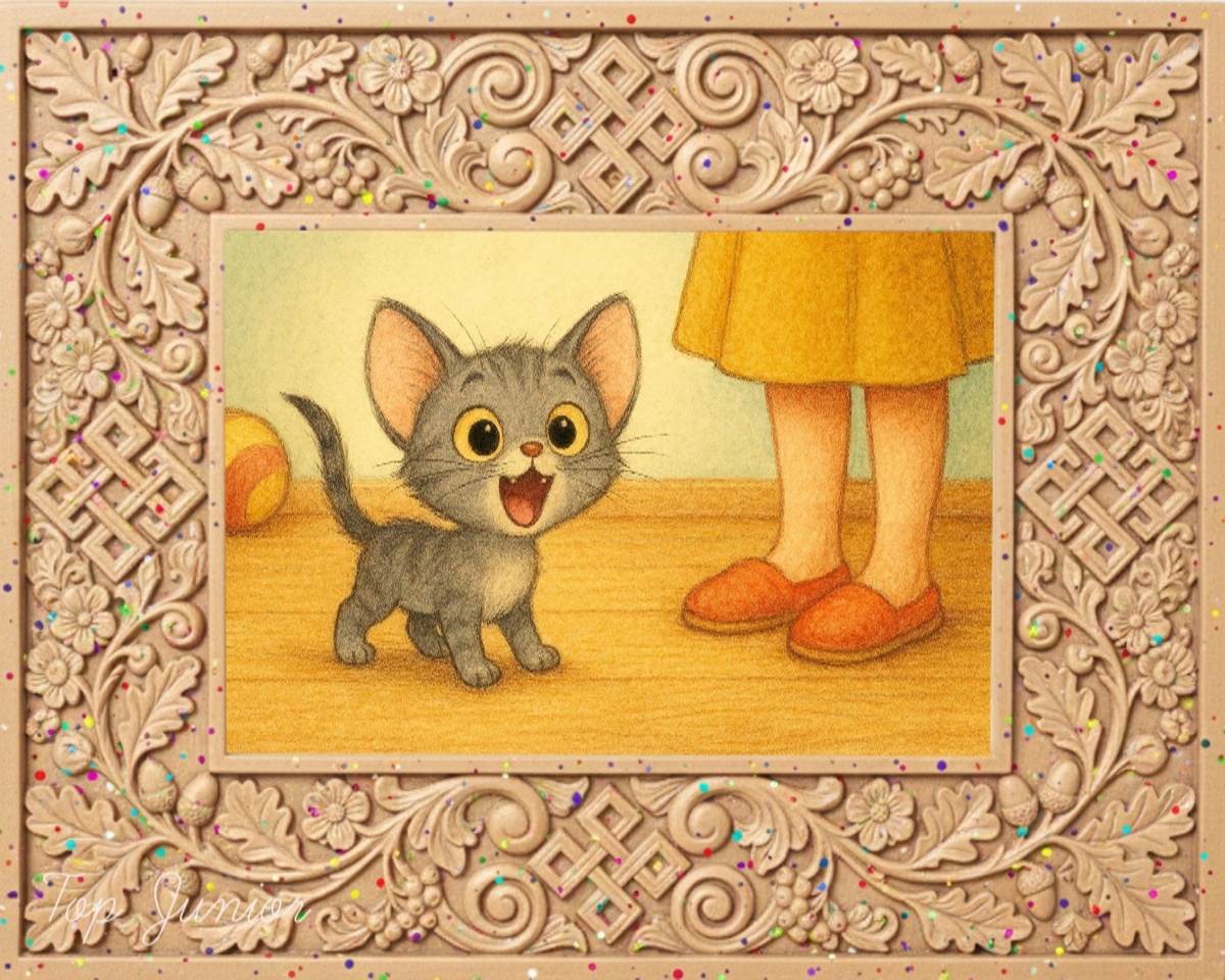 Котики с детства знают, что человек рождён для того, чтобы за котиком ухаживать - кормить, поить, играть с ним, а за это котик - урчит :)) 