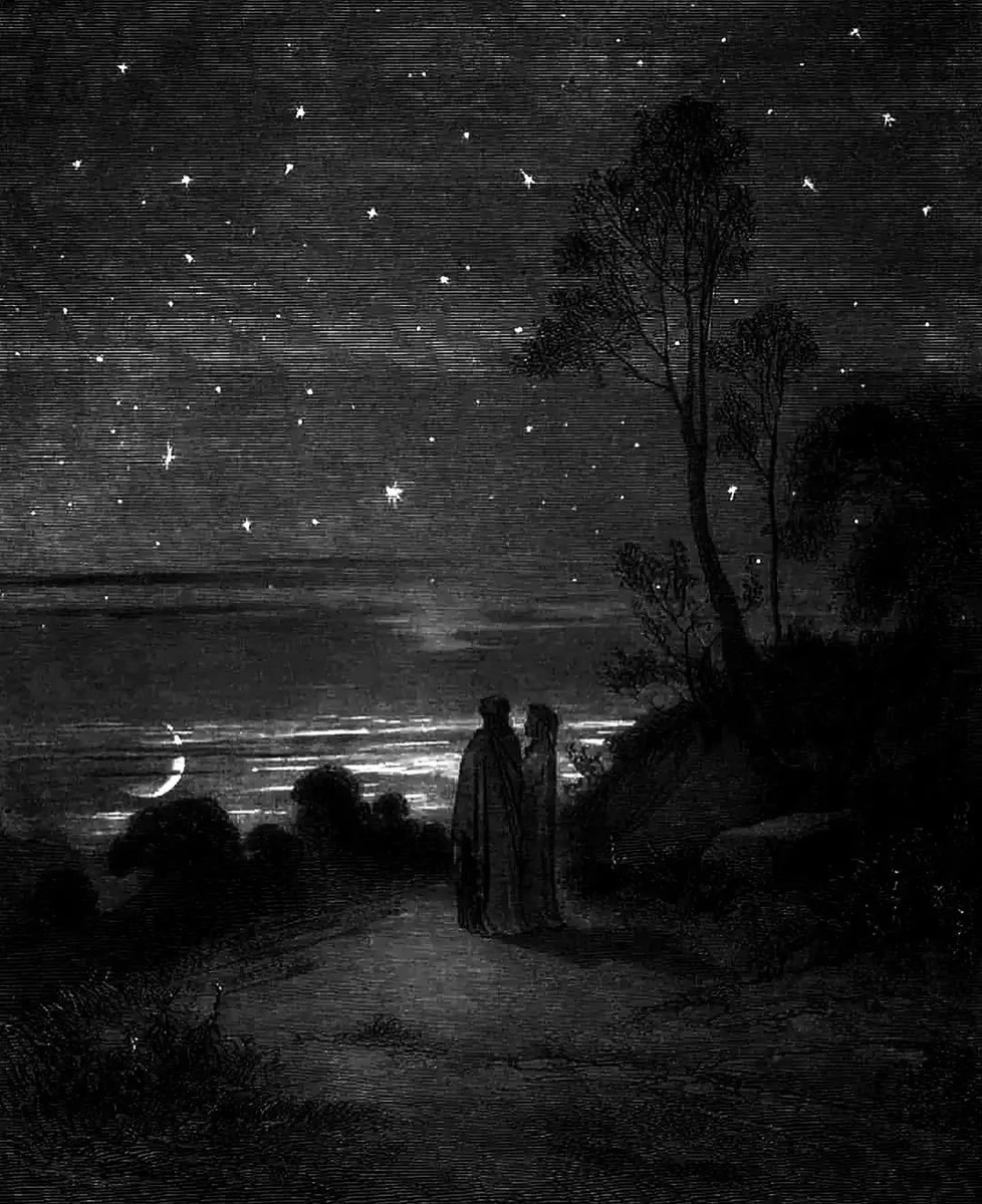 «Вот и день угасает» – иллюстрация Гюстава Доре.