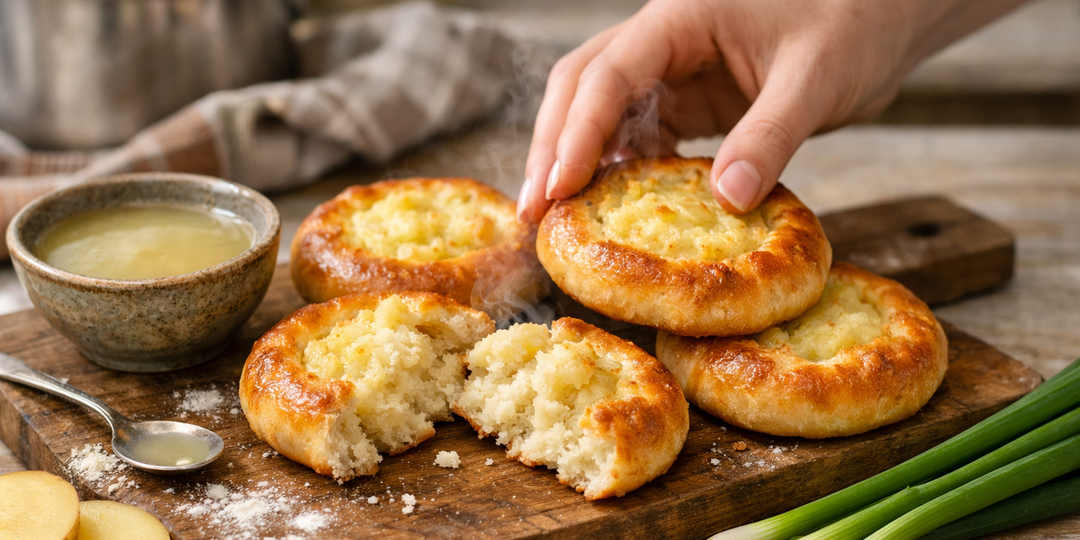 Постные шаньги на картофельном отваре: мягче, чем с молоком.