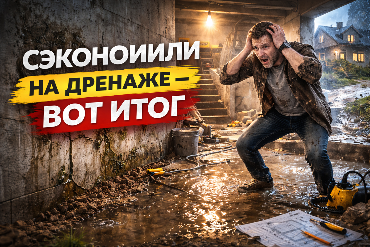 Сосед решил сэкономить на дренаже — теперь у него в подвале сауна. Как не наступить на те же грабли?