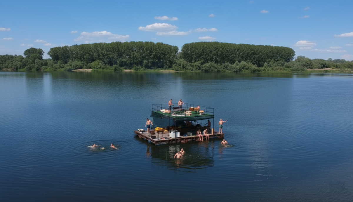 Сплав на плоту по реке Дон