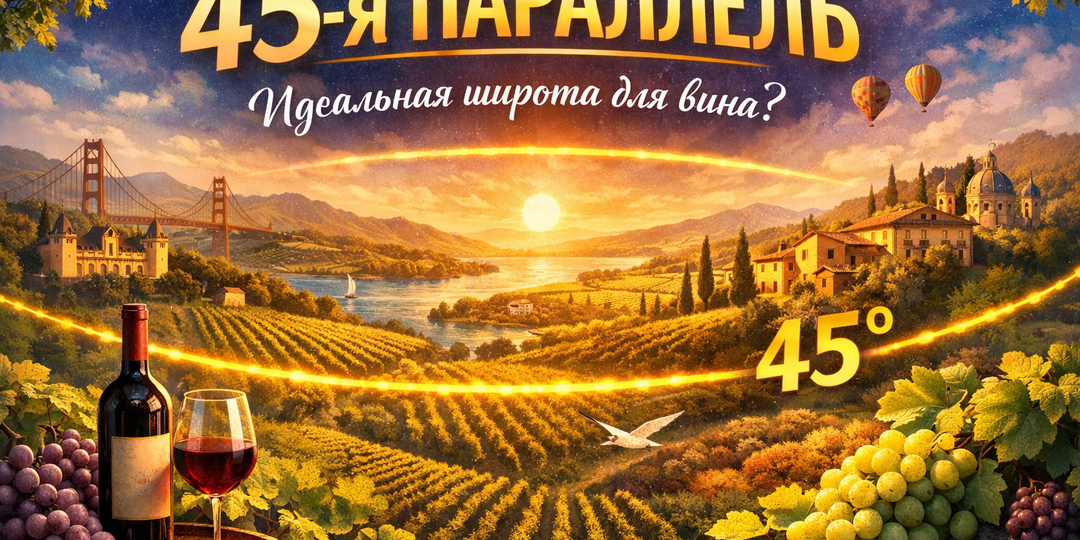 Что за магия 45-ой параллели в винном мире