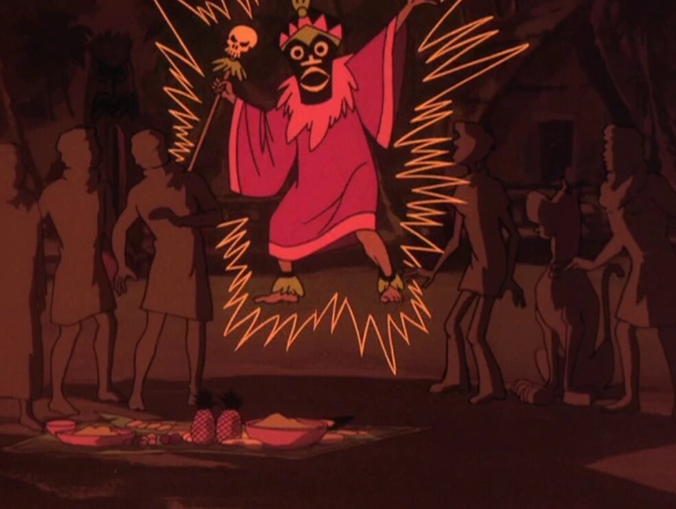 шаман Тики (тот что в маске)