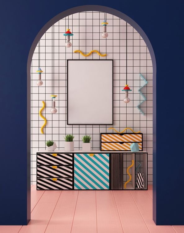 Дизайн в стиле мемфис