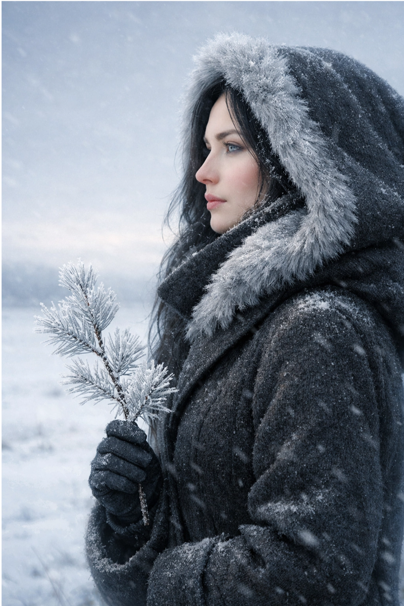 ❄️ «Она не носит белых шуб — она носит тишину. Так её видят люди. Зима.»