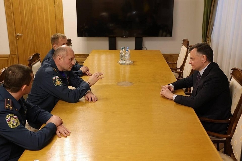    Глава МЧС России представил губернатору нового руководителя донского управления МЧС. Фото: сайт ГУ МЧС России по Ростовской области
