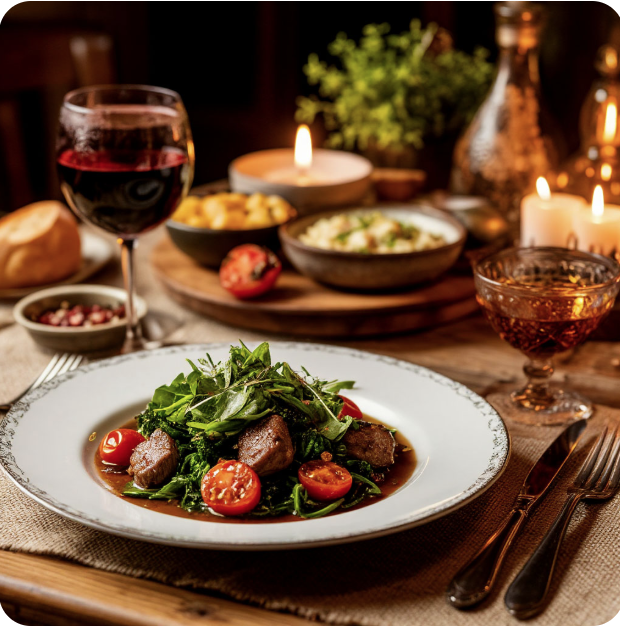 Уютный ужин может быть вкусным и нарядным даже из недорогих продуктов