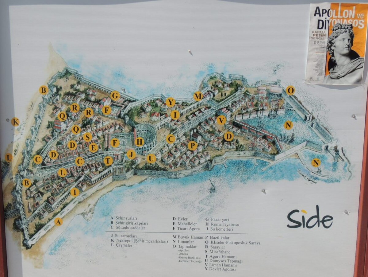 Карта, расположенная в Сиде