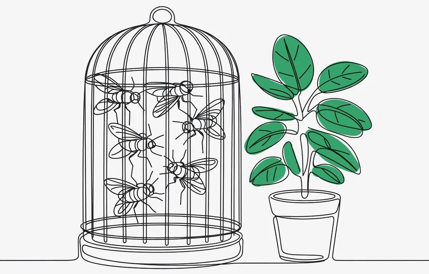 Как избавиться от мошек в цветах комнатных растений