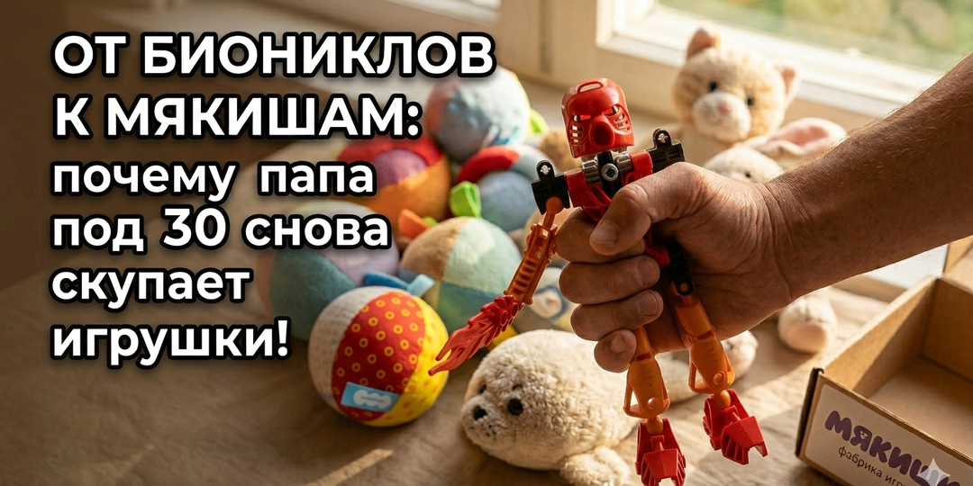 От Биониклов моего детства к «МЯКИШАМ» моей дочери: почему папа под 30 лет снова скупает игрушки фабриками 🧸